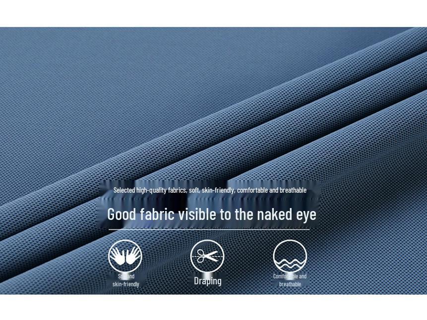 2024 Men's Summer Seamless Short-Sleeve Polo Ice Silk Stretch Shirt