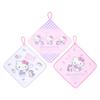 SANRIO Set of 3 Towels with Loop Hello Kitty for Children Antibacterial Treatment Name Space Nursery School Kindergarten 249483