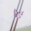 1PC Butterfly Glass Straws Set Reusable Clear Straws For Smoothies Cocktails Drinking Eco Friendly Bar Tool Drinkware