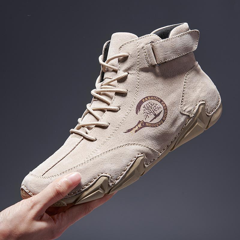 Winter new men's casual shoes short boots outdoor warm piled thickened men's boots trendy men's shoes