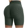Women Wrinkled High Waist Hip Stretch Running Fitness Yoga Pants Biker Shorts