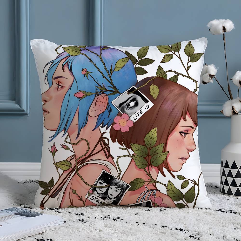 Game Life Is Strange-S Pillow Case Silky Elegant Comfort Sofa Bed  Invisible Zipper Beach Pillowcase