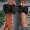 Women's Sandals Sweet Bow Summer Shoes Women Flat Sandals Inddor Outdoor Slippers Women 2025 New Sandals Summer Footwear Female