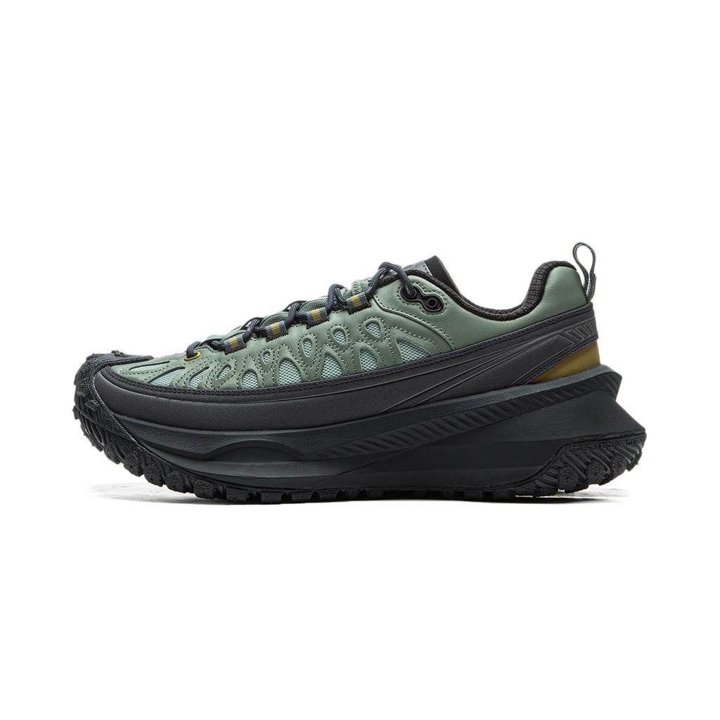 New LiNing Cushioning Anti-Slip And Wear-Resistant Low-Top Casual Running Shoes Unisex Green Black AZGU083-4