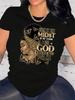 Black Graphic T-shirt with African American Woman Butterfly