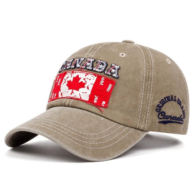 Men Women CANADA Letter Embroidery Baseball Cap Maple Leaf Flag Printed Hat Casual Adjustable Snapback Hip Hop Golf Sport Caps