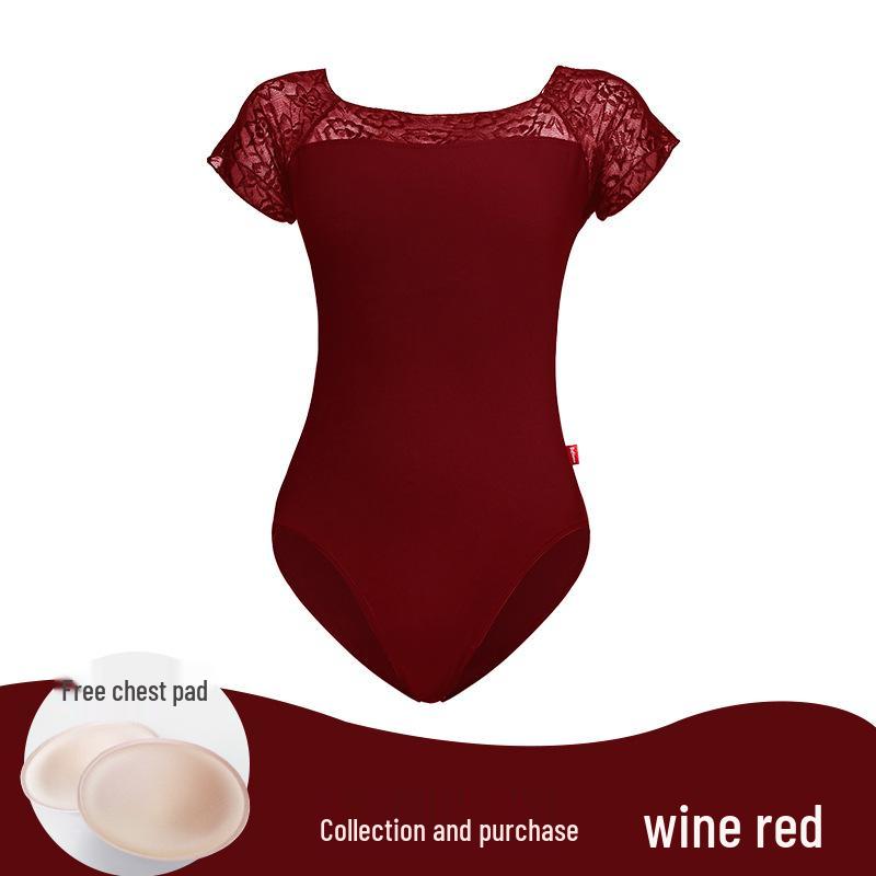 

Женский купальник для балета и гимнастики для танцев и тренировок XXL вино красного