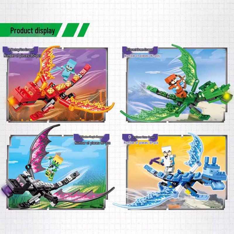 2026 Jungle Treehouse Village Building Blocks with Ender Dragon - Boys Assembly Toy Set