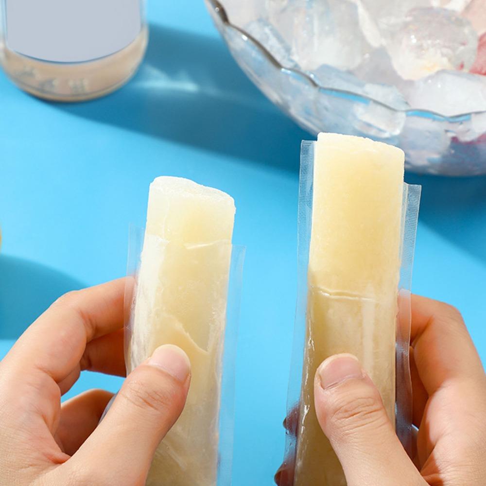 100pcs Zip Seals Ice Popsicle Mold Homemade Ice Lolly Bags Healthy Popsicle Mold Bags Home