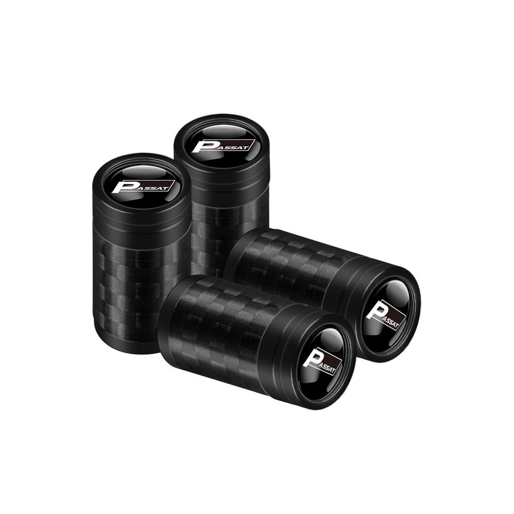 

2026 Hot For VOLKSWAGEN VW 4Pcs Car Carbon Fiber Tire Valve Stem Caps for Volkswagen VW Caddy Scirocco Beetle Touareg Tiguan Tou