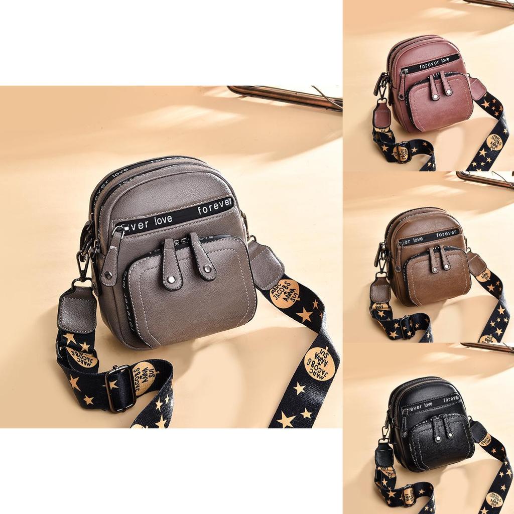 Stylish Mini Round Pu Shoulder Bag For Women In Black Gray Pink Coffee Red And Yellow