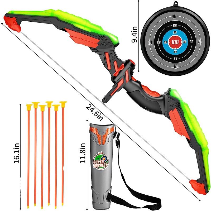 1PACK Children's Sports Shooting Toys Boys Lights Bow and Arrow Set Outdoor Sports Toys