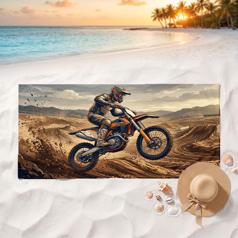Motorcycle (25) Soft and comfortable beach towel perfect for vacations and poolside use an ideal gift for summer holidays