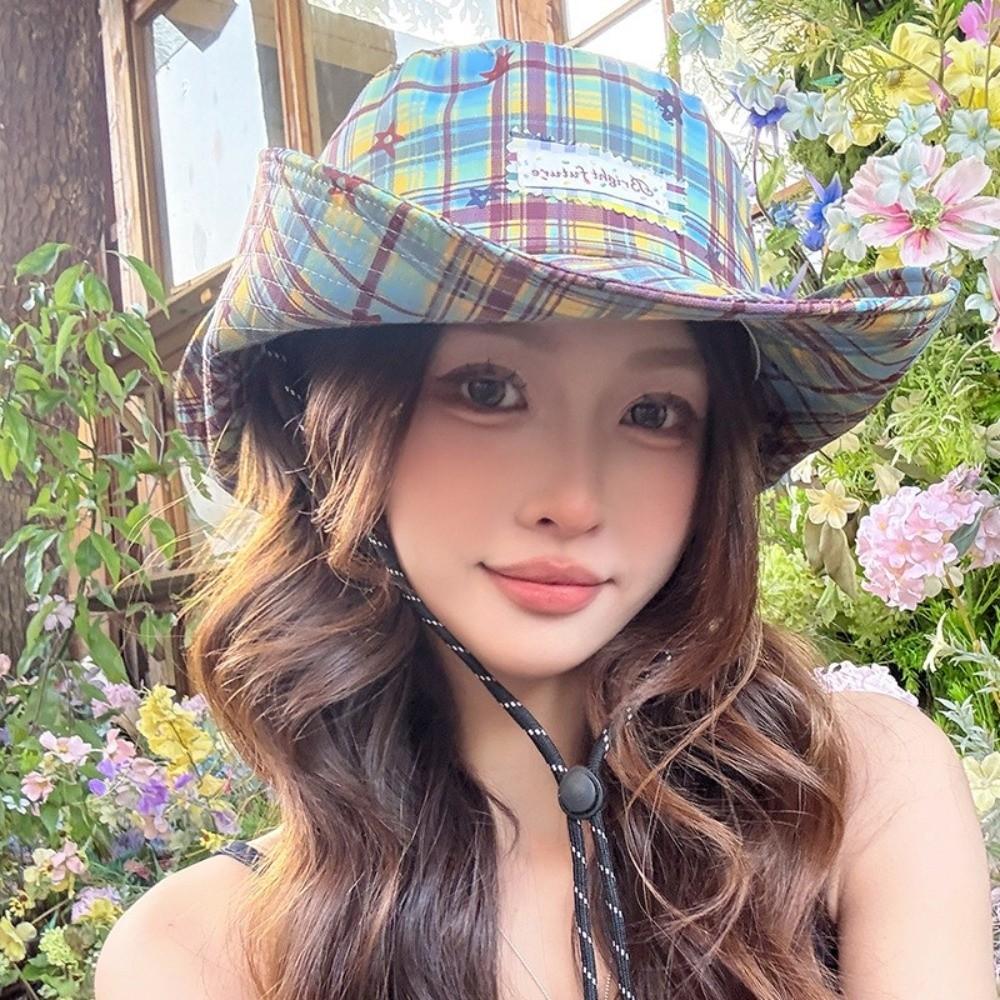 Sun-protective Sun Hat Big Brim Bucket Hat Trendy Fisherman's Hat  for Women