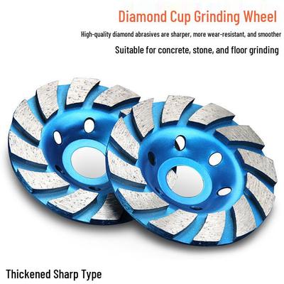 Diamond Bowl Grinding Wheel for Stone, Concrete, Marble - 100mm Disc for Angle Grinders, Polishing, and Flooring.