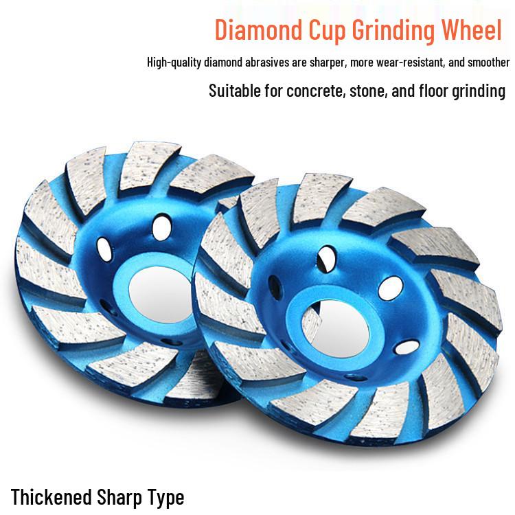 Diamond Bowl Grinding Wheel for Stone, Concrete, Marble - 100mm Disc for Angle Grinders, Polishing, and Flooring.
