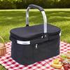 Insulated Picnic Basket Insulated Shopping Basket With Lid Waterproof Foldable Cooler Basket outdoor camping basket