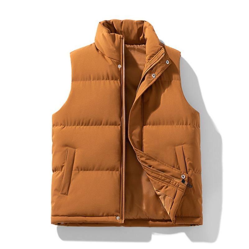 Men S Thick Stand Collar Sleeveless Winter Casual Waistcoat