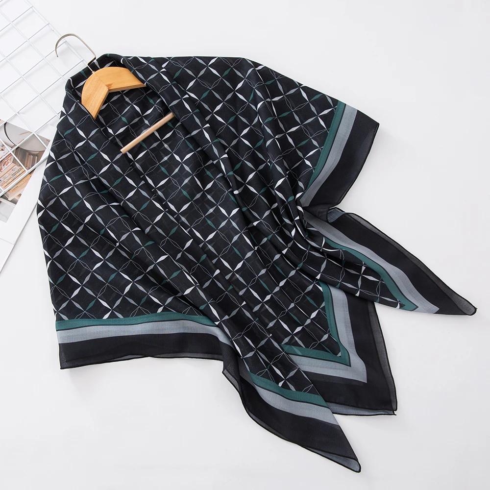 73Colors Malaysia Tudung Bawal Flower Print Hijab New Design Headscarf Premium Cotton Voile Soft Fashion Muslim Square Scarf