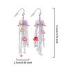 Handmade Jellyfish Dangle Earrings With Flowing Tassels Portable Accessory for Fashionable Ocean Lovers Outfits