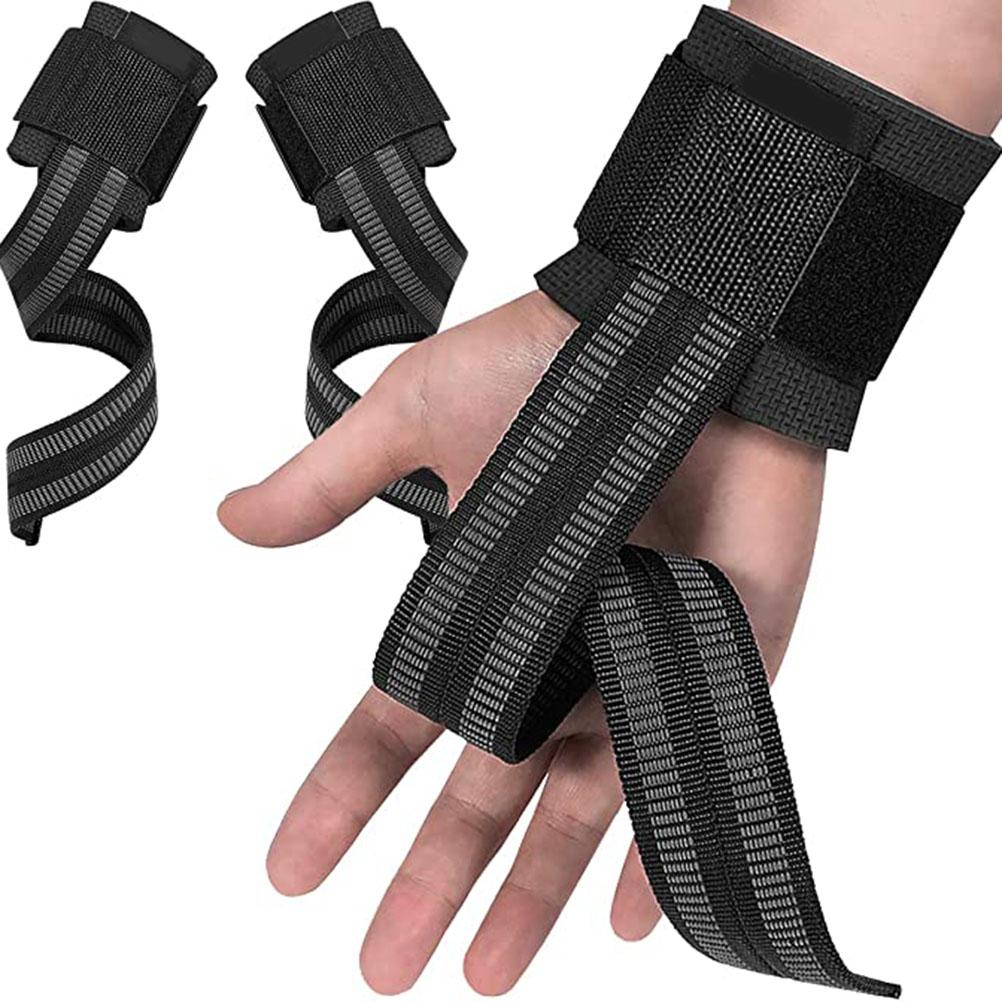 Weight Lifting Straps with Wrist Protector Double Sided Grip Adjustable Gym Straps for Deadlifts