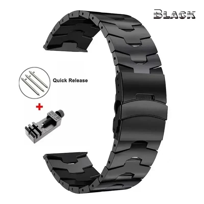 22mm Luxury Titanium Strap For Huawei Watch5/GT5Pro GT4/4Pro 46 Band For Samsung Watch 46mm 3 45mm Bracelet For Amazfit GTR 47mm