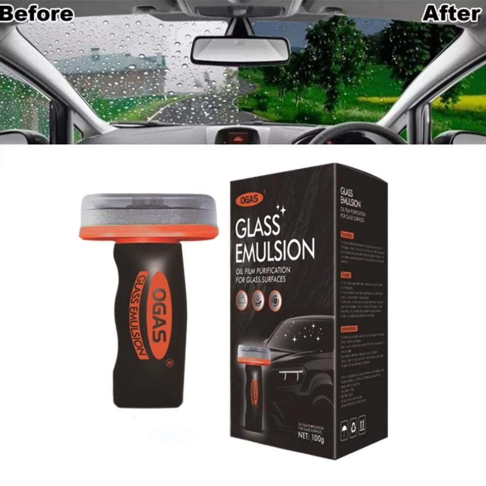 Heavy Degreasing Film Cleaning Paste For Car Glass, Powerful Front Windshield And Rearview Mirror Stain Removal Cleaning Paste