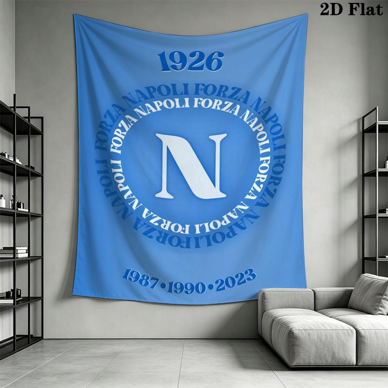 Napoli Wall Tapestry Aesthetic Wall Hanging Printed Fabric Blanket Decorative Tapestries for Bedroom Living Room Home Decor