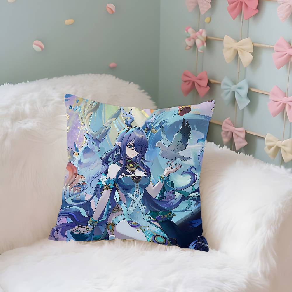 Layla Genshin Impact Pillow Case Throw Pillow Cover Nordic Vintage Style Cushion Covers Home Living Room Sofa Couch Seat