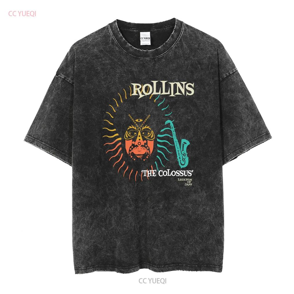 Sonny Rollins Jazz Oofficiell T-shirt långa eller korta ärmar vintage Tvättade designkläder Vardaglig grafisk Snygg streetwear