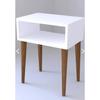 Retro Bedside Nightstand - White