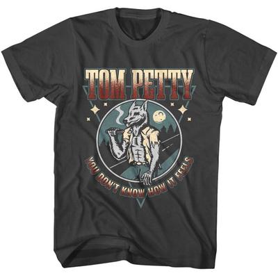 Tom Petty The Heartbreakers Rock Band Men's T-Shirt You Don't Know How It Feels Wolf Design 100% Cotton Crew Neck Short Sleeve