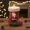 Santa Stocking Candle Mold Reusable Crafting Mould 3D Christmas Stocking Candle Molding Tool For Children Beginners Boys Girls