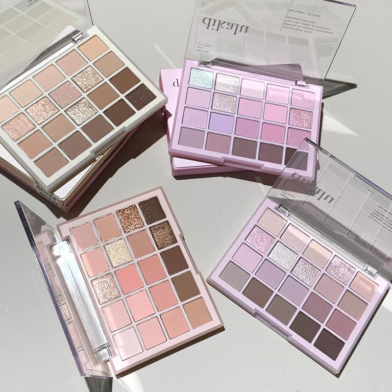 DIKALU 20-color Korean Low Saturation Eyeshadow Tray Matte Transfer-resistant Brown Pink Eye Shadow Palette Enduring Daily Makeup