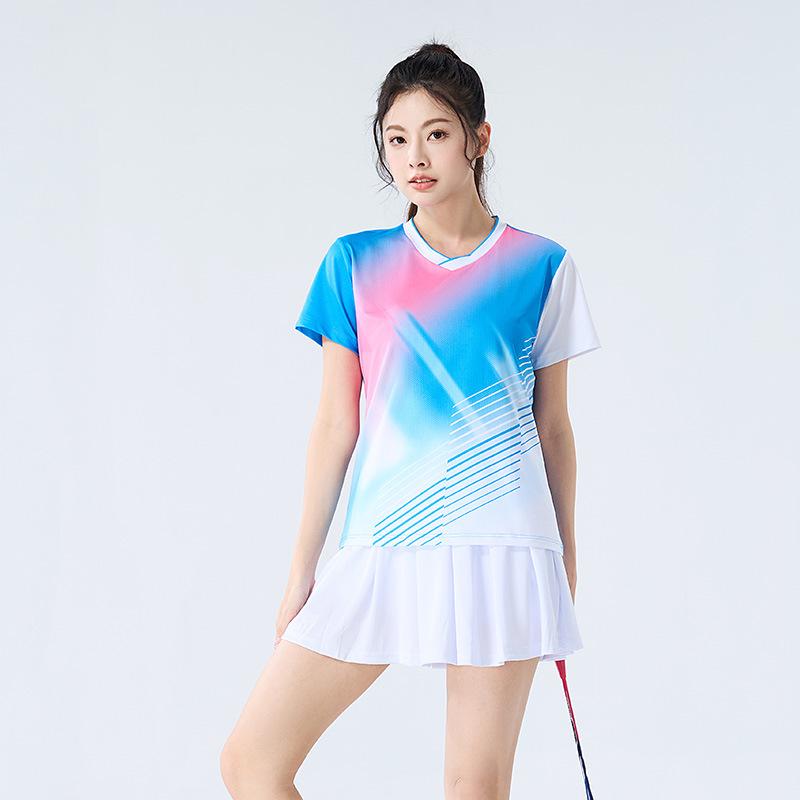 Quick-Dry Breathable Badminton, Tennis & Volleyball Uniform Set for Women & Men with Printed Numbers