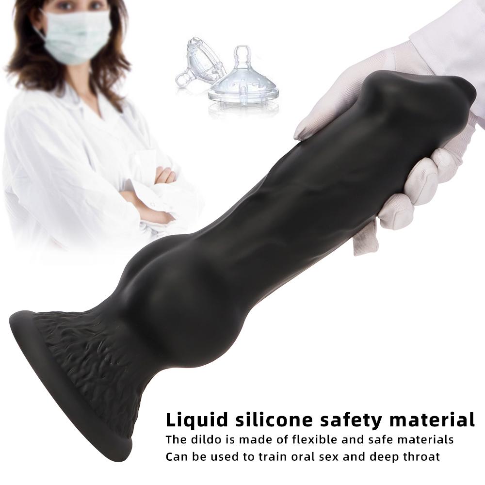 5 Größe XXL Realistischer Big Knot Hundedildo Dicker Tierpenis Saugnapf Große Dildos Analplug Erwachsene Riesige Sexspielzeuge Männer Frauen