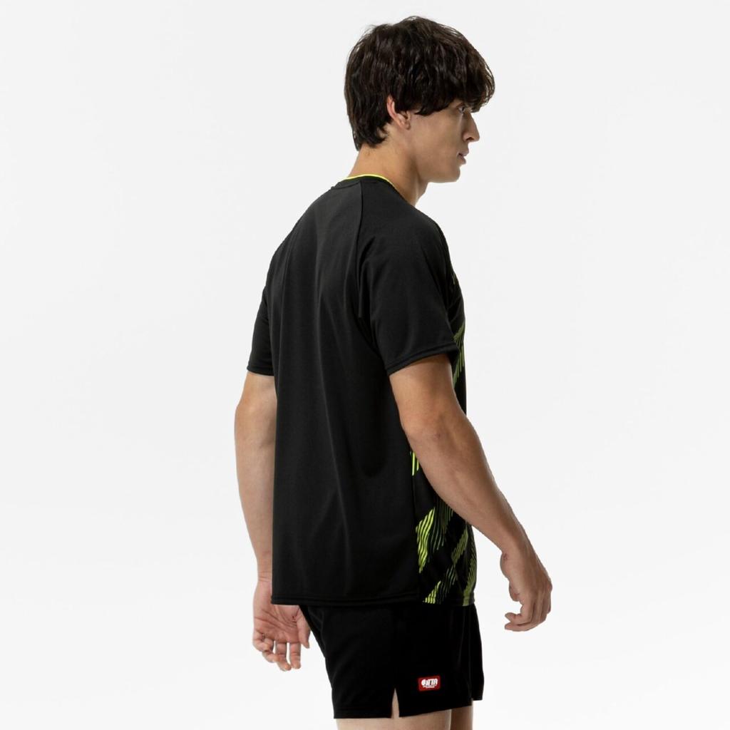Table Tennis Game Short JTTA Size M Wear, Shirt, Sleeve, Approved, Sweat-wicking, Quick-drying, Unisex, 82JAC102, Black/Yellow,