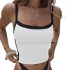 2025 Spring Women's Color Block Slimming Backless Tank Top
