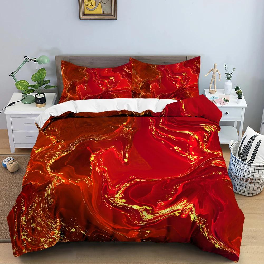 Chic Watercolour Marble Teal Blue Marble Duvet Cover Women Girl Gift Gold Fluid Stone Abstract Art Watercolor Bedspread Cover