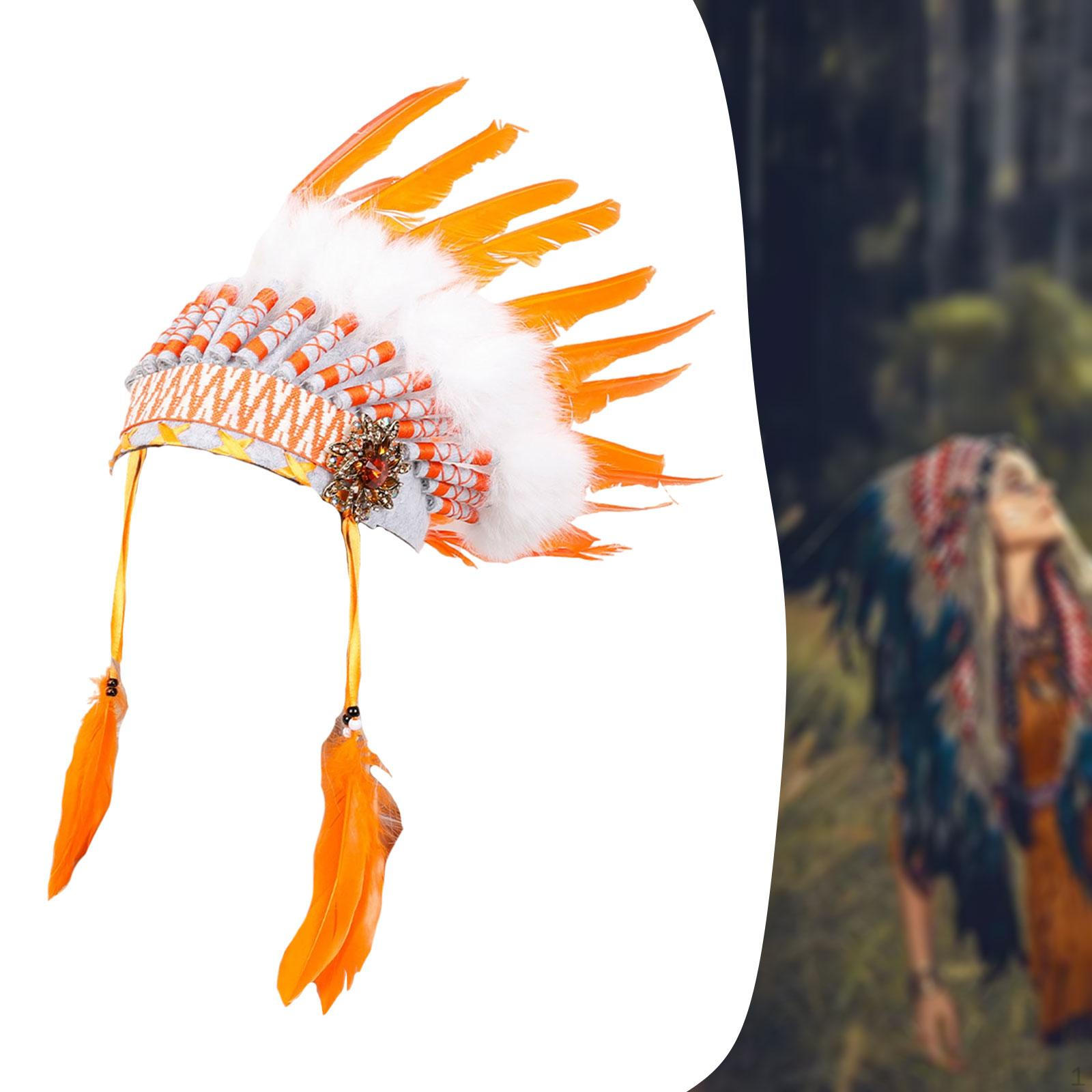 

Головной убор из перьев Традиционный костюм Аксессуары Маскарадный головной убор