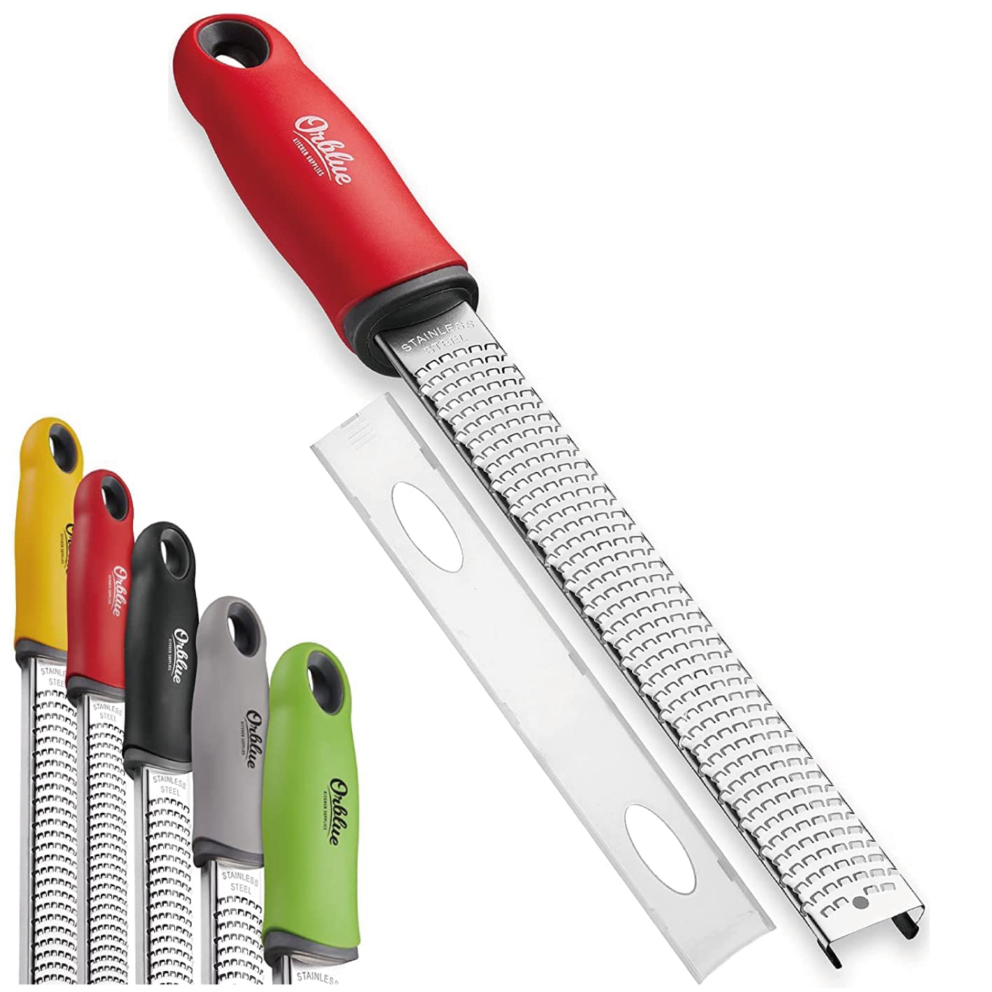 

кулинарный Au Bleu Premium Терка для сыра прочная и из нержавеющей стали Поставляется с защитной, можно мыть в посудомоечной машине [Рекомендовано экспертами] Терка, Цедра,