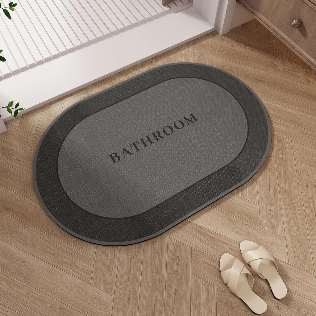 Bathroom Linen Floor Mat, Toilet, Toilet Door Strong Absorbent Non-Slip Foot Pad, Toilet Door Quick-Drying Carpet