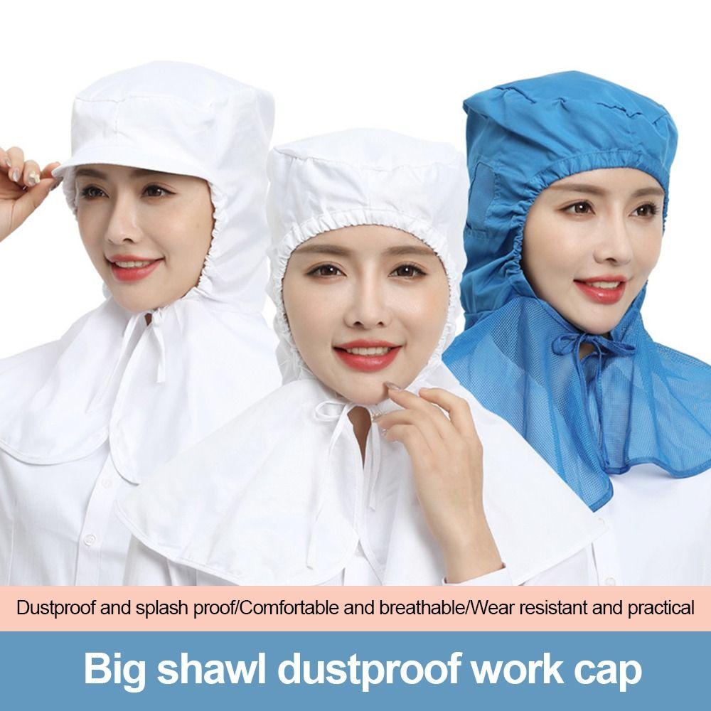 Prodyšný prachotěsný šátek klobouk chránič krku pracovní klobouk nová pracovní čepice potravinářská továrna