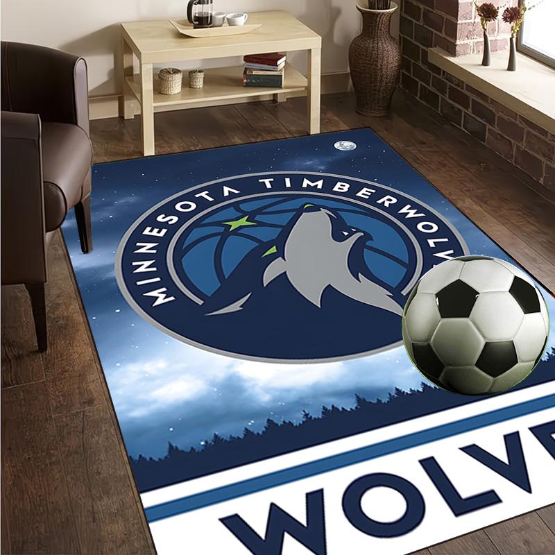 Timberwolves Logo Rug Office Carpet Non-Slip Mat, Chair Rug Floor Covering for Gaming, Bedroom, Living Room , Home Decor Christmas Gift