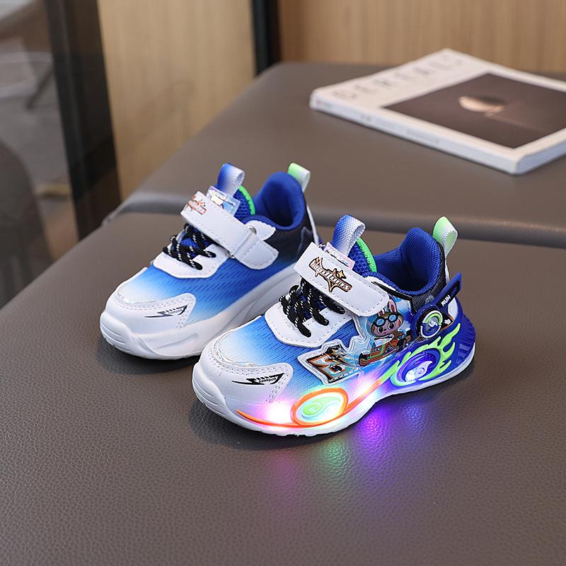 Boys' 2025 Autumn Cartoon Velcro Sneakers - Running & Basketball Shoes Trend