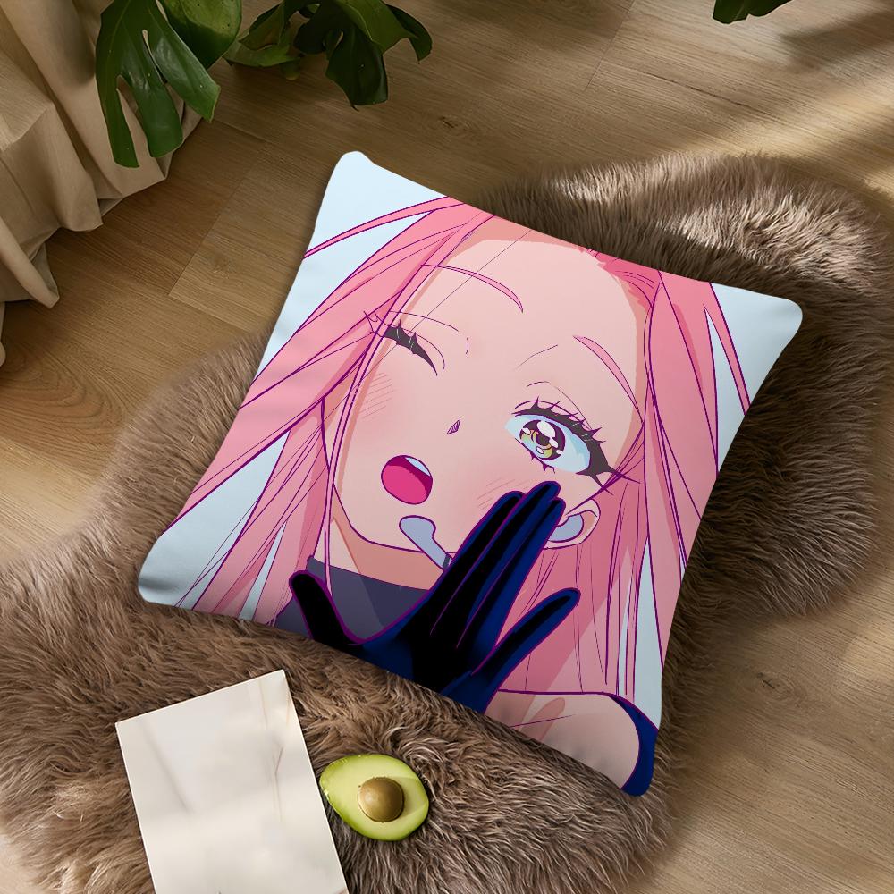 Alien Stage Mizi Anime Girl Pink cushion For Bedroom Car Coffee Shop Room Soft and Living Room Sofa Decorative Pillow Cover Case