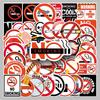 50 Waterproof Cartoon Sign Stickers: Non-Smoking Icons, Motorcycle Decor, Stationery, Speaker & Phone Case Designs