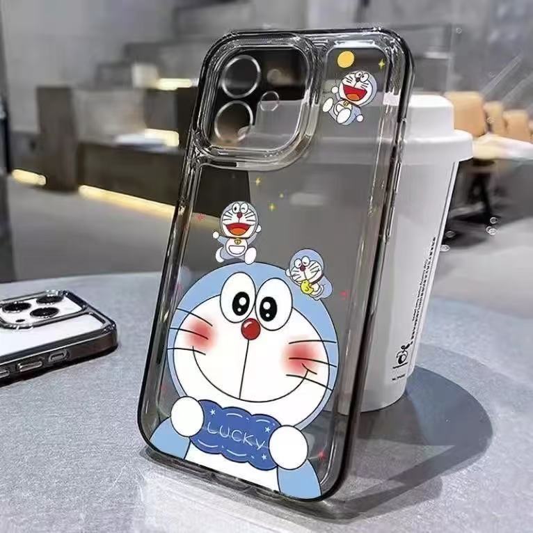 Couples Suitable for Iphone16promax Mobile Phone Case Transparent Apple 15 Anti-drop 14pro Japan and Korea 13/12 Cute