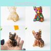 Elegant Resin French Bulldog Figurine With Obsidian And Tigers Eye For Gift Or Collection