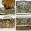 Antiek Legering Zingvogel Ornament Met Engel Embossed Patroon Mechanisch Muziekdoosje Voor Bureau Planken Display Cadeau